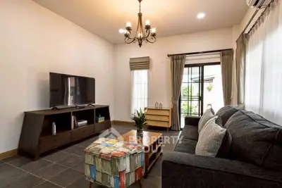 Cozy living room with modern decor and natural light