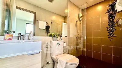 Modern bathroom with sleek design and elegant fixtures
