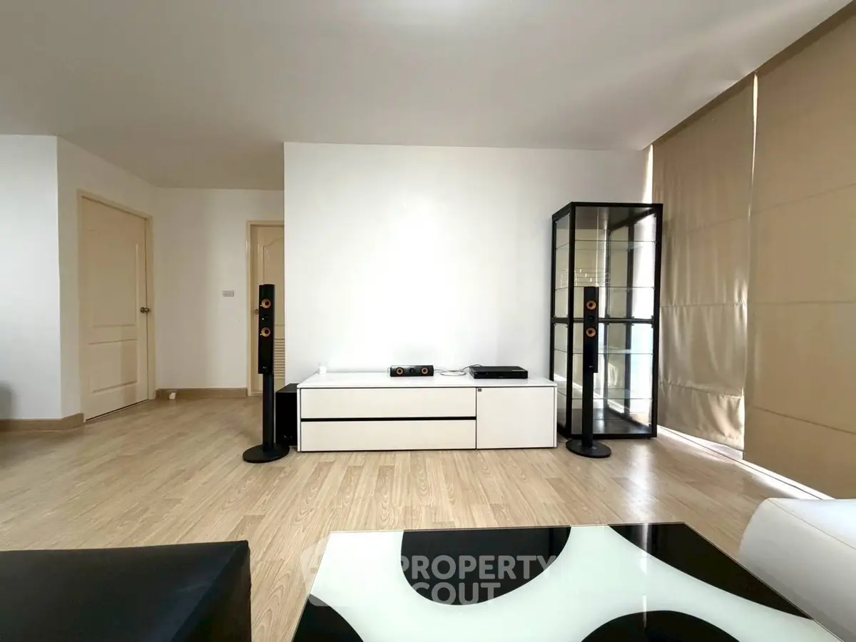 Modern living room with sleek furniture and stylish decor