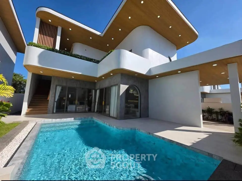 Stunning modern villa with sleek architecture and private pool, perfect for luxury living.