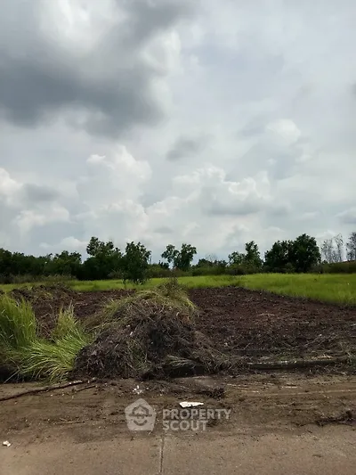 Expansive land plot with lush greenery and clear skies, perfect for development opportunities.