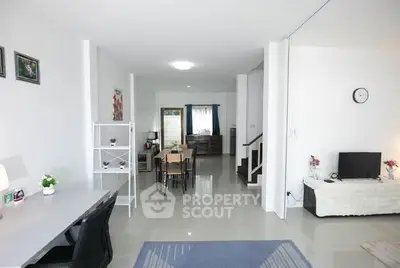 Spacious modern living room with open layout and stylish decor