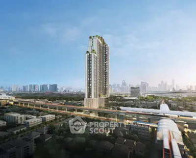 Stunning high-rise building with panoramic city views and modern architectural design.