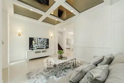 Luxurious living room with elegant decor and modern furnishings