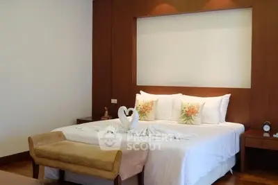 Luxurious bedroom with elegant decor and cozy ambiance