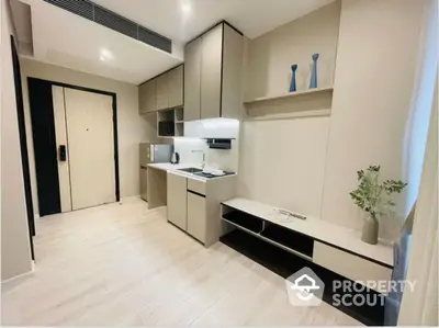 Modern minimalist kitchen with sleek cabinetry and open layout