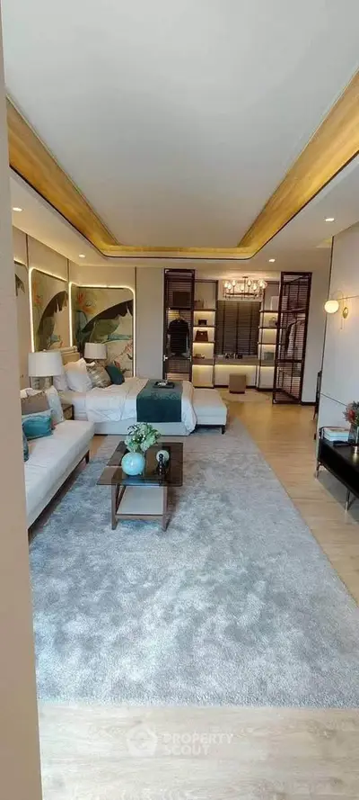 Luxurious living room with elegant decor and spacious layout