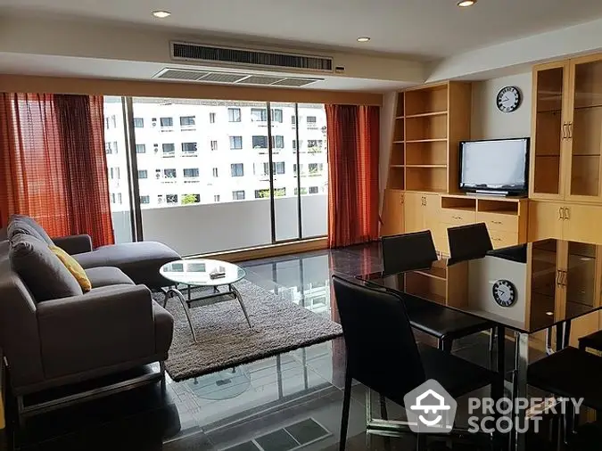 Fully Furnished 3 Bedrooms Condo at Diamond Tower Condominium Livingroom