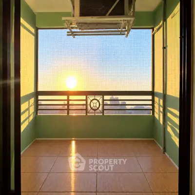 Stunning balcony with sunrise view, perfect for morning relaxation.