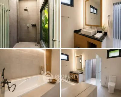 Luxurious modern bathroom with elegant fixtures and natural light