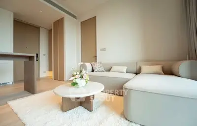 Elegant modern living room with cozy beige sofa and stylish coffee table