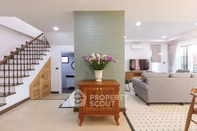 Spacious living room with elegant decor and modern furniture