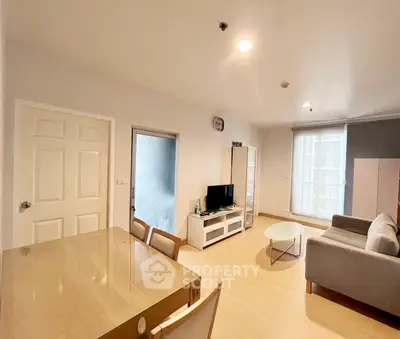 Bright and cozy living room with modern furniture and natural light