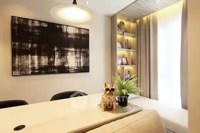 Modern living room with stylish decor and natural light