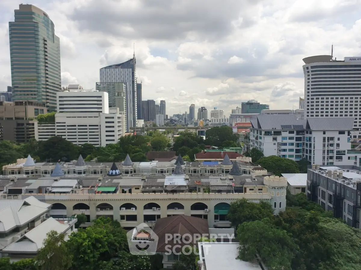 Stunning cityscape view showcasing modern skyscrapers and lush greenery, perfect for urban living enthusiasts.
