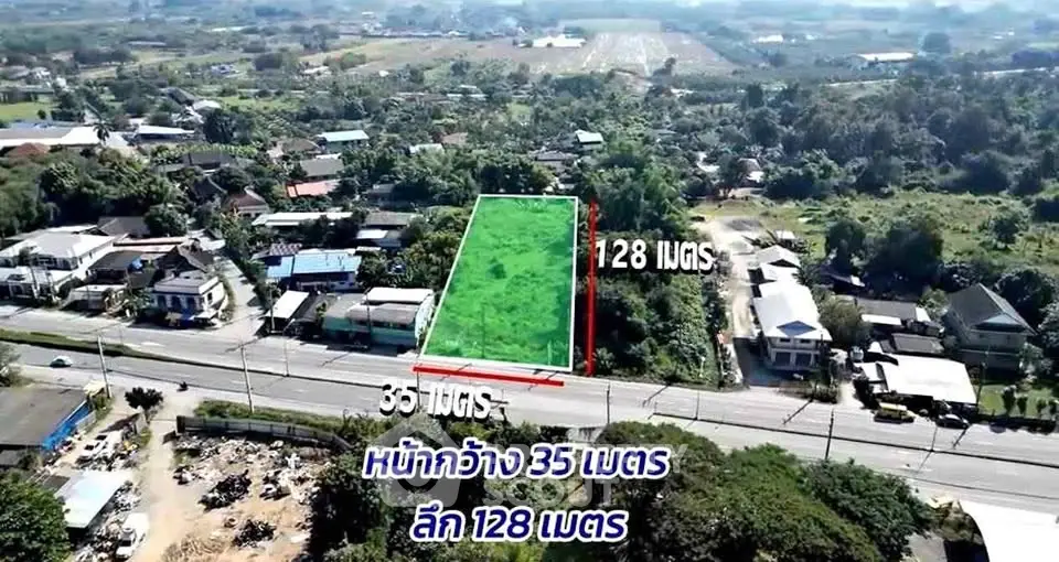 Prime land plot for sale with road frontage and scenic views, ideal for development.