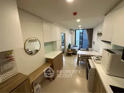 Modern apartment interior with open layout and stylish furnishings