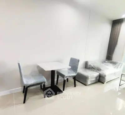 Modern living room with minimalist furniture and sleek design