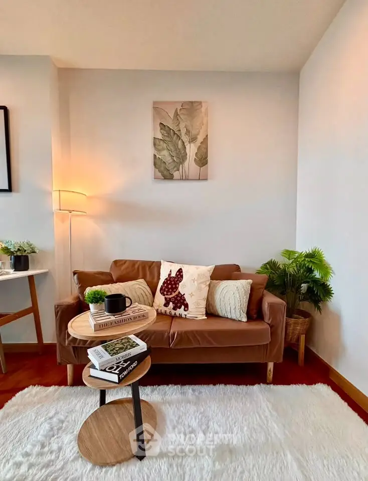 Cozy living room with stylish decor and plush seating