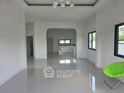 Spacious modern living room with open layout and natural light