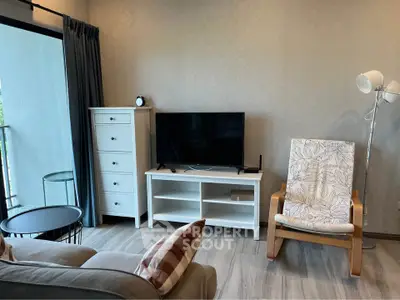 Cozy living room with modern furniture and natural light