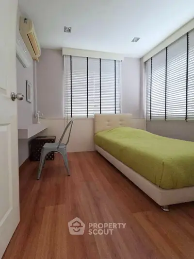 Cozy bedroom with modern design and natural light