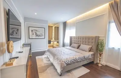 Luxurious bedroom with elegant decor and modern furnishings