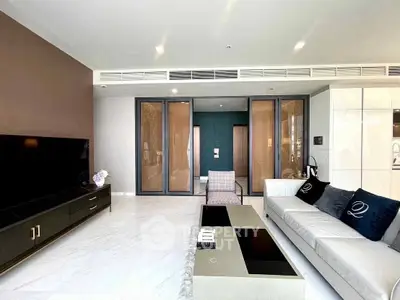 Luxurious modern living room with sleek design and elegant furniture