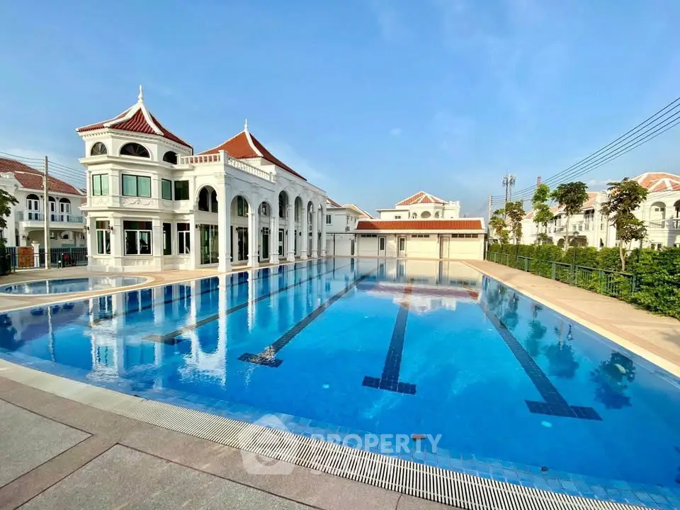 Luxurious villa with stunning swimming pool and elegant architecture