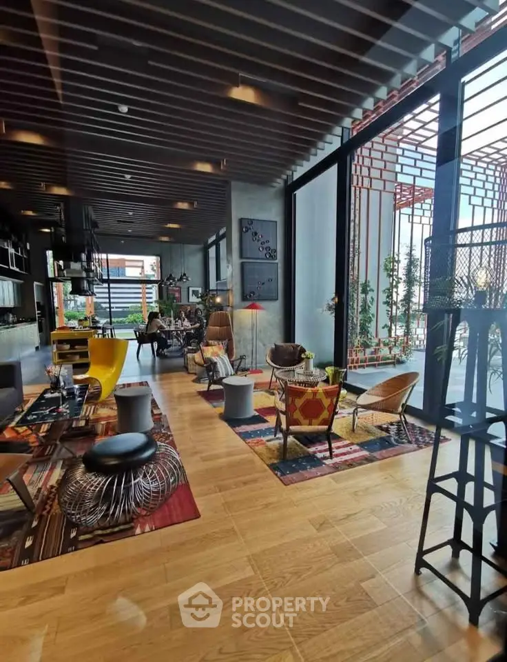 Stylish modern living room with open layout and chic decor