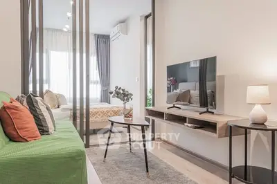 Modern living room with stylish decor and open layout