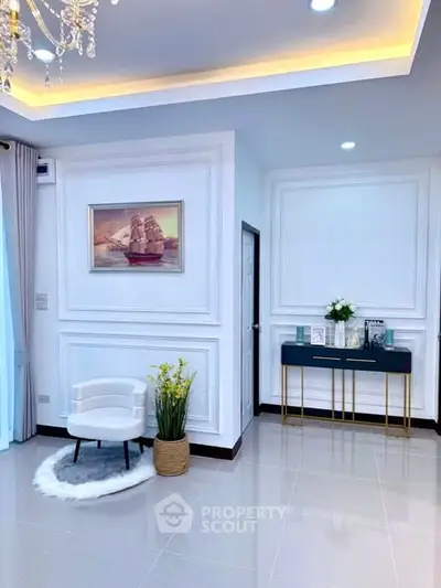 Elegant living room with modern decor and stylish furniture