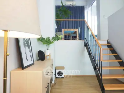 Modern duplex interior with stylish staircase and elegant decor