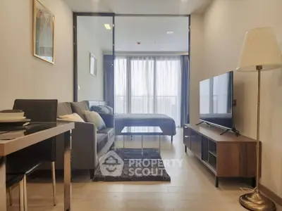 Modern studio apartment with stylish decor and natural light