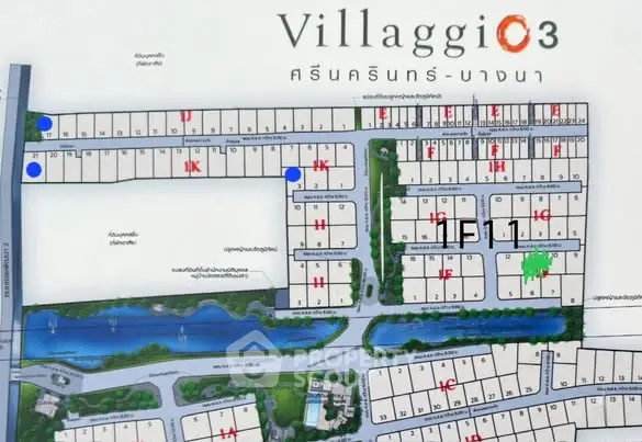 Detailed schematic plan of Villaggio 3 residential development.