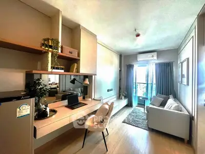 Modern living room with stylish decor and natural light