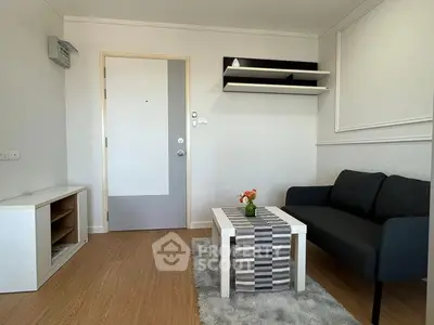 Modern living room with sleek furniture and stylish decor