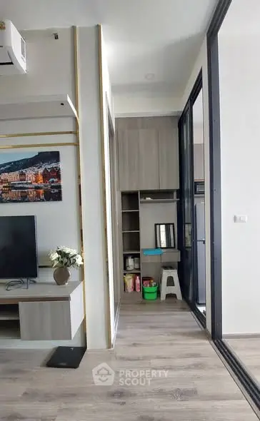 Modern apartment interior with stylish decor and open layout