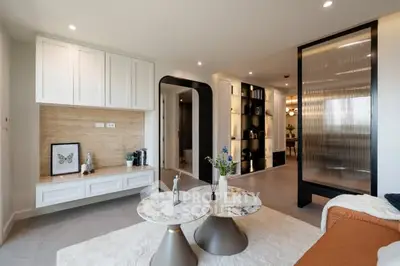 Stylish modern living room with elegant decor and open layout