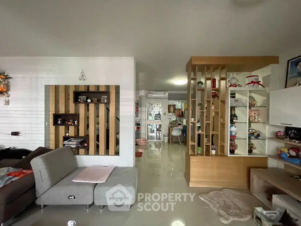 Modern living room with stylish decor and open layout