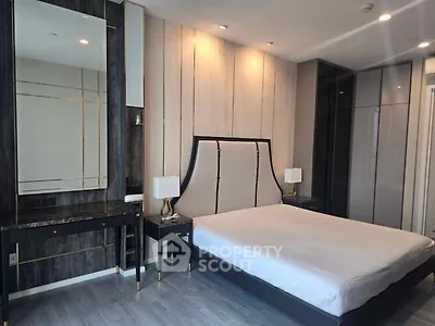 Luxurious modern bedroom with elegant decor and spacious design