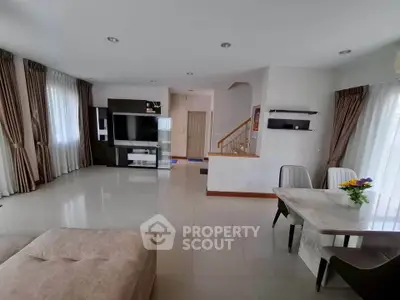 Spacious modern living room with elegant decor and natural light