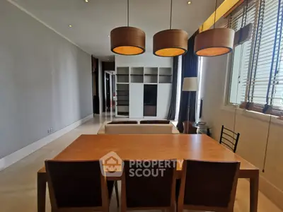 Modern living room with stylish lighting and elegant furniture