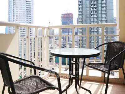 Charming balcony with city view, perfect for relaxation and enjoying urban skyline.