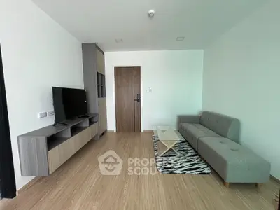 Modern living room with sleek furniture and stylish decor