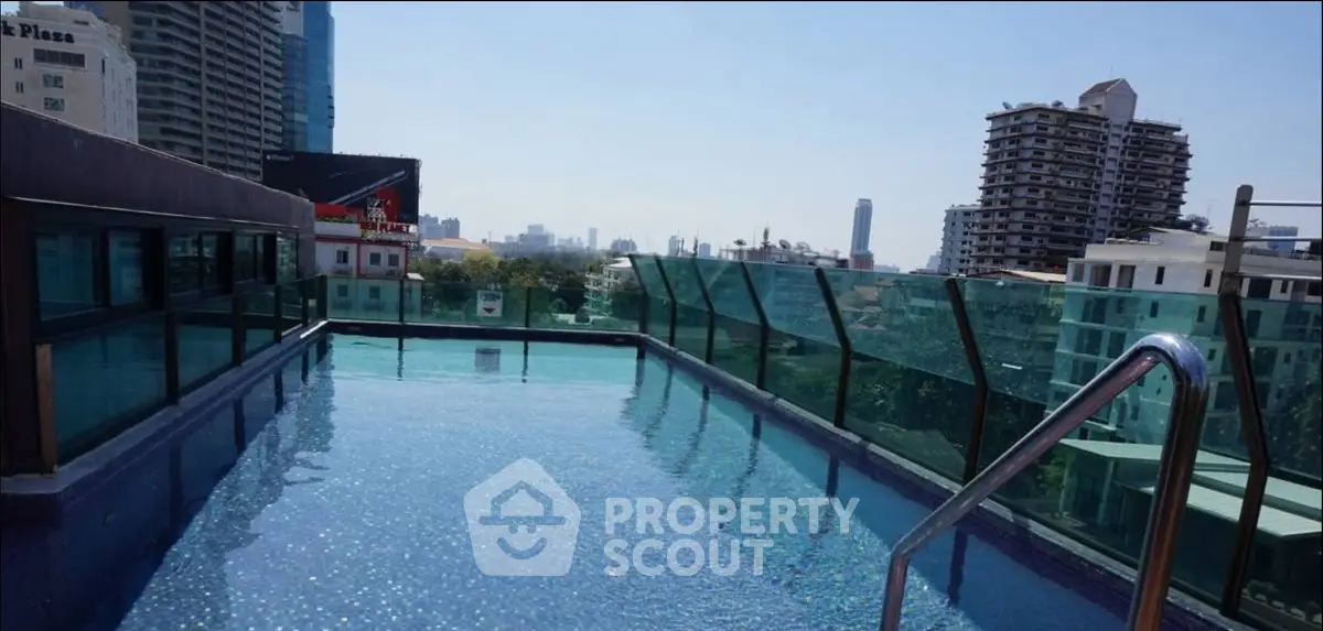 Stunning rooftop pool with panoramic city views, perfect for luxury urban living.