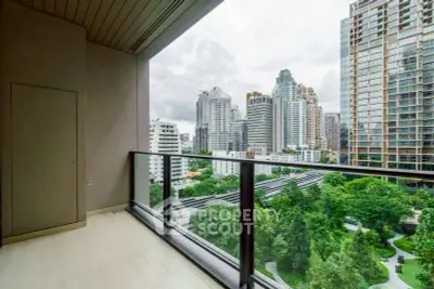 Stunning cityscape view from a modern high-rise balcony, perfect for urban living enthusiasts.