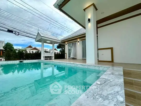 Stunning modern home with private pool and spacious outdoor area.