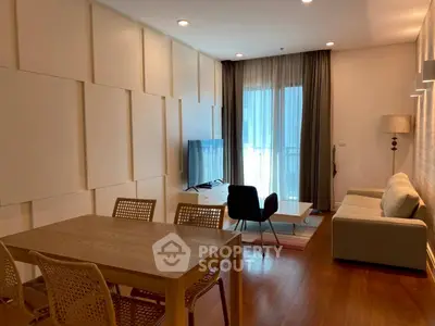 Modern living room with stylish decor and natural light