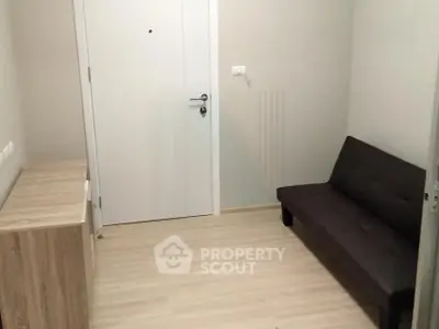 Cozy entryway with modern decor and sleek flooring